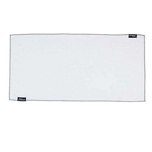 Titleist Players Microfiber Golf Towel, White, 16″ x 32″