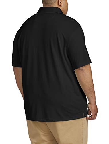 Amazon Essentials Men’s Big-Tall Quick-Dry Golf Polo Shirt Shirt, -Black, 4XL