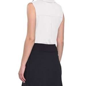 BALEAF Women’s Golf Sleeveless Polo Shirts Tennis Tank Tops Quick Dry UPF 50+ White Size XXL
