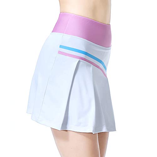 beroy Summer Womens Sports Skirts Athletic Skorts Active Casual Tennis Golf Workout with Pockets Pink S