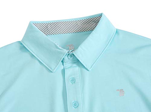 JINSHI Men’s Golf Shirt for Men Polo Shirts Comfortable Shirts Green Size S