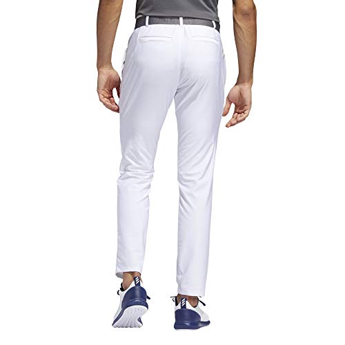 adidas Golf Ultimate 3-stripe Tapered Pant, White, 3432