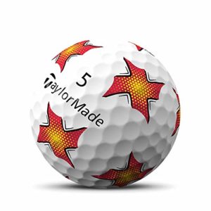 TaylorMade TP5 Pix Red/Yellow Golf Balls (One Dozen)