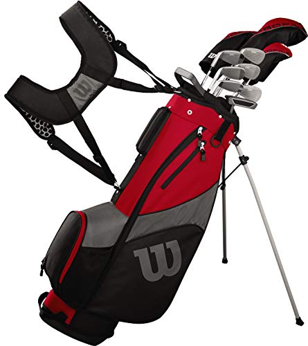 Wilson Golf Profile SGI Men’s Complete Golf Set — Regular, Right Hand,Red (Regular)