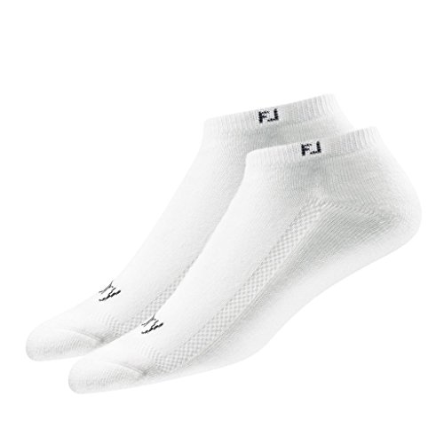 New Improved FootJoy ProDry Women’s Golf Socks 2-Pair Pack (Women’s Size 6-9, White) (Low Cut 1 PACK (2 Pairs))