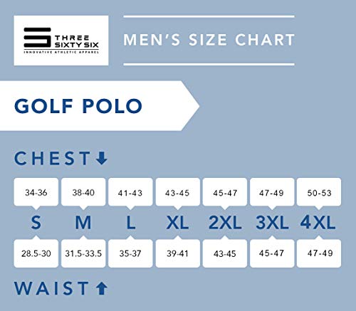 Three Sixty Six Golf Shirts for Men – Dry Fit Short-Sleeve Polo, Athletic Casual Collared T-Shirt