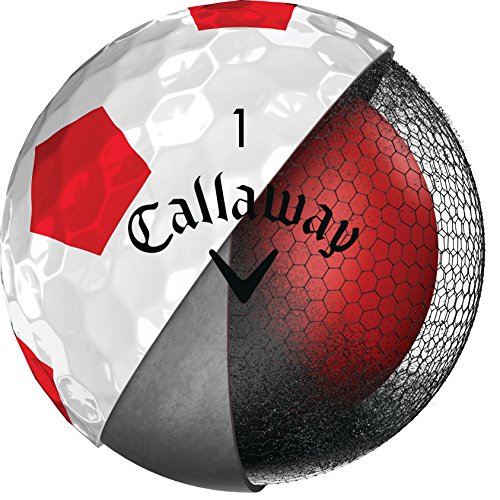 Callaway Golf Chrome Soft Truvis Golf Balls, (One Dozen), Truvis Red (Prior Generation)