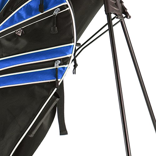 Tangkula Golf Stand Bag w/6 Way Divider Carry Organizer Pockets Storage (Blue)