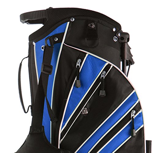 Tangkula Golf Stand Bag w/6 Way Divider Carry Organizer Pockets Storage (Blue)