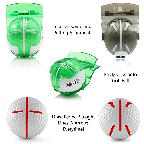Golf-EZ Golf Essentials 21 Piece Kit | Microfiber Towel | Retractable Cleaning Brush | Divot Repair Tool | Golf Ball Alignment Marking Tool | Marker Set | Carry Case