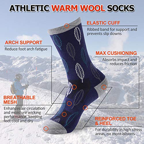 Women’s Golf Socks Extra-fine Merino Wool Socks Moisture, Blue, Size One Size