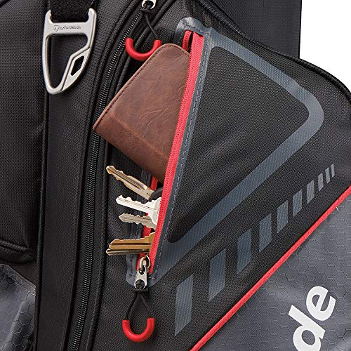 TaylorMade 2019 Golf Select Cart Bag, Black/Red