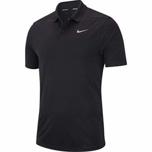 Nike Men’s Dry Victory Polo Solid Left Chest, Black/Cool Grey, Medium
