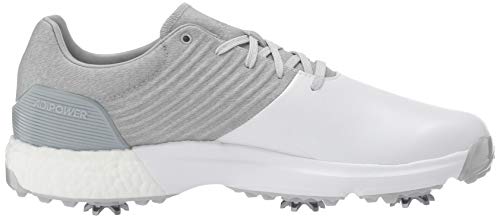 adidas Men’s Adipower 4ORGED Golf Shoe, Clear Onix/Matte Silver/FTWR White, 10.5 M US