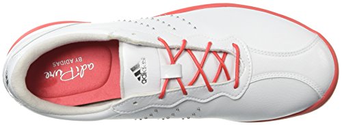 adidas Women’s W Adipure DC Golf Shoe, FTWR White/Real Coral/Silver met, 7 Medium US