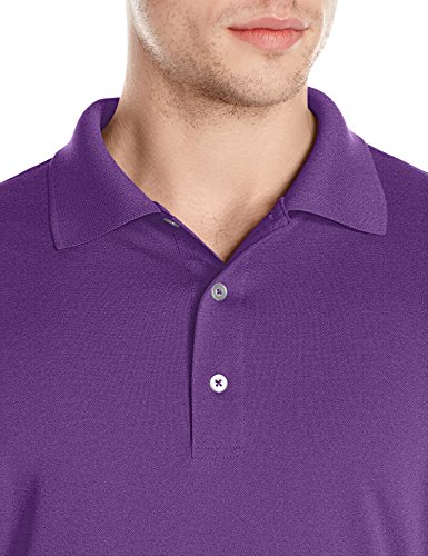 Amazon Essentials Men’s Regular-Fit Quick-Dry Golf Polo Shirt, Purple Heather, Large