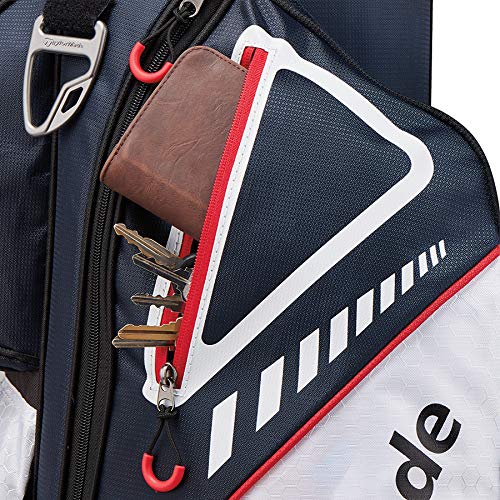 TaylorMade 2019 Golf Select Cart Bag, Navy/Red/White