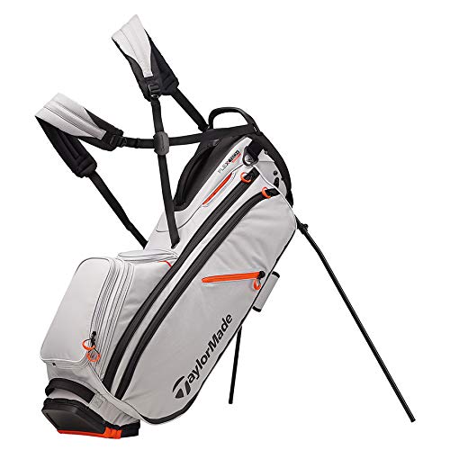 TaylorMade 2019 Flextech Crossover Stand Golf Bag, Silver/Blood Orange