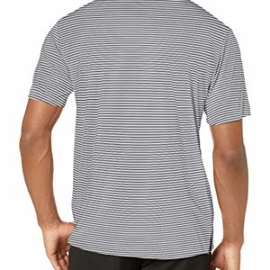 PGA TOUR Men’s Short Sleeve Feeder Stripe Polo Shirt, Bright White, S