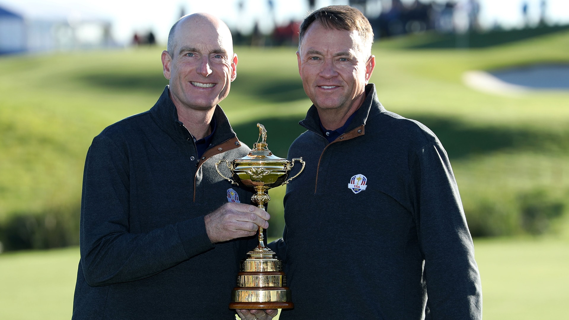 Past captains Jim Furyk and Davis Love III have trouble imagining a Ryder Cup without fans