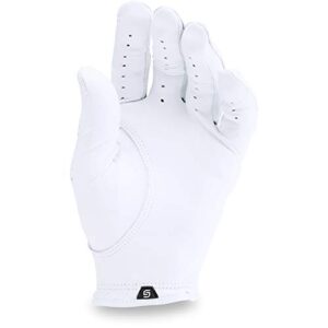 Under Armour Men’s Spieth Tour Golf Gloves , White (100)/Black , Left Hand Medium/Large