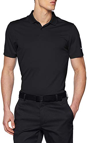 Nike Men’s Dry Victory Solid Polo Golf Shirt, Black/Cool Grey, Large