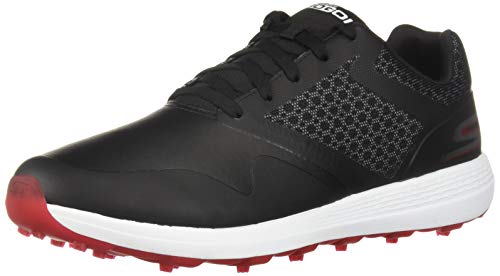 Skechers mens Max Golf Shoe, Black/Red, 10 US