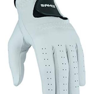 Sahiz Men’s Golf Gloves Single Glove Value Pack Premium Quality Genuine Cabretta Leather Left Hand All Weather Golf Gloves (Large, Left Hand)