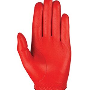 Callaway Golf Men’s OptiColor Leather Glove, Red, Large, Worn on Left Hand
