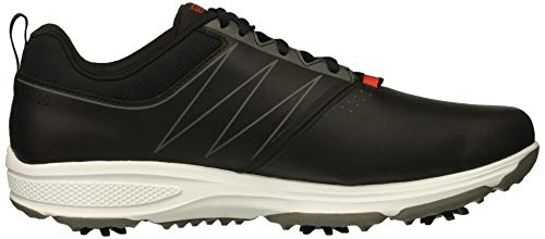 Skechers Men’s Torque Waterproof Golf Shoe, Black/red, 10.5 M US
