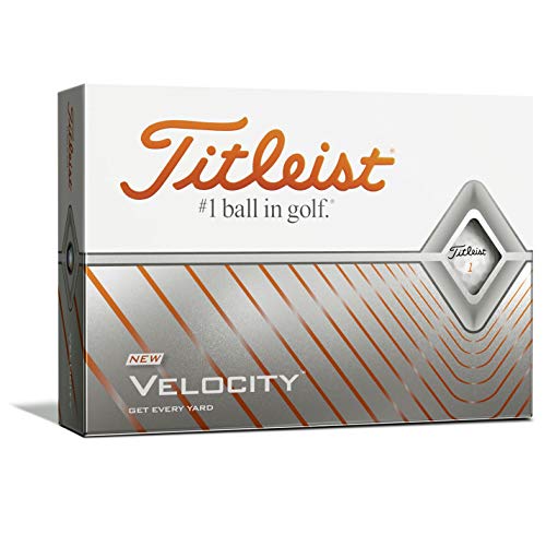 Titleist Velocity Golf Balls, White, (One Dozen)