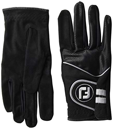 FootJoy Men’s RainGrip Pair Golf Glove Black Medium/Large, Pair