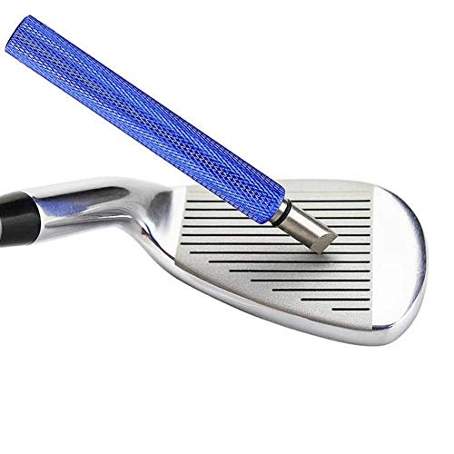 Golf Club Groove Sharpener, Re-Grooving Tool and Cleaner for Wedges & Irons – Generate Optimal Backspin – Suitable for U & V-Grooves
