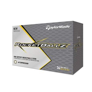 TaylorMade Rocketballz Golf Balls, White (Three Dozen)