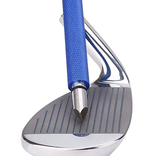 Golf Club Groove Sharpener, Re-Grooving Tool and Cleaner for Wedges & Irons – Generate Optimal Backspin – Suitable for U & V-Grooves