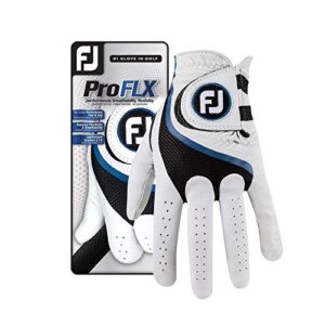 FootJoy Men’s Pro FLX Golf Glove Pearl Cadet Medium/Large, Worn on Left Hand