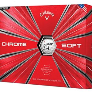 Callaway Golf Chrome Soft Golf Balls, (One Dozen), White (Prior Generation)