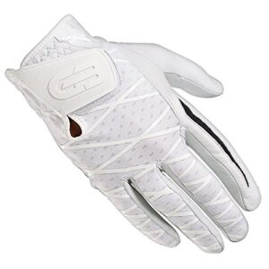 Grip Boost Men’s Right Hand Golf Glove Cabretta Leather Sheep Skin No-Slip Golf Gloves – Size Medium – White