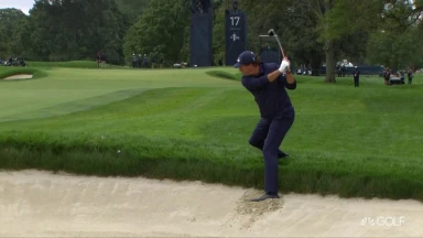 U.S. Open Day 2: One foot in, one foot out, 3-wood from the rough for Phil