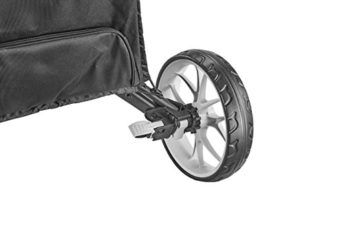 CaddyTek Caddycruiser One Version 8 – One-Click Folding 4 Wheel Golf Push Cart, Silver