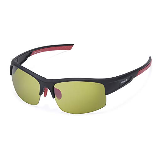 maivnz High Definition Golf Ball Finder Sport Glasses for Men Women Golf Sport Sunglasses Golf Sport Eyewear(Black Frame Green Golf Lens)