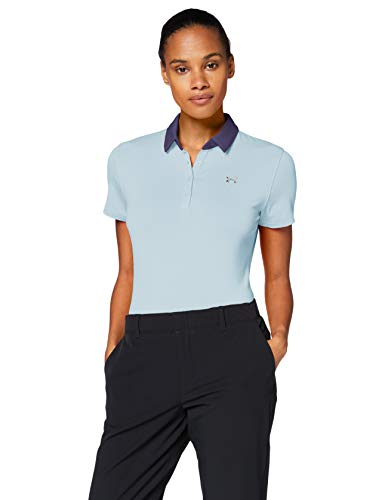 Under Armour Women’s Zinger Short Sleeve Golf Polo , Blue Frost (494)/Blue Ink , Medium