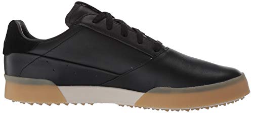 adidas mens Adicross Retro Golf Shoe, Core Black/Gold Metallic/Gum, 10.5 US