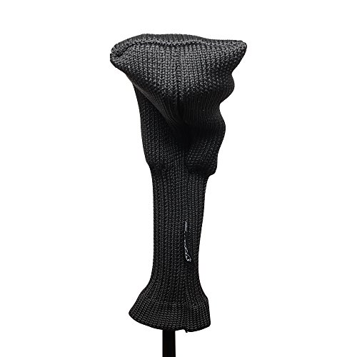 Majek All Hybrid Golf Club Black Headcover Set 3-PW. Neoprene Acrylic Head Covers 3 4 5 6 7 8 9 PW