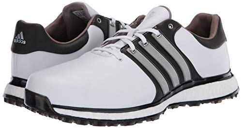 adidas Men’s TOUR360 XT Spikeless Golf Shoe, FTWR White/Matte Silver/core Black, 10 Medium US