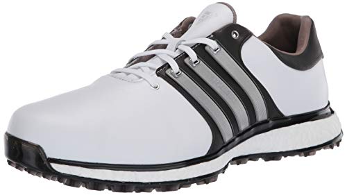 adidas Men’s TOUR360 XT Spikeless Golf Shoe, FTWR White/Matte Silver/core Black, 10 Medium US