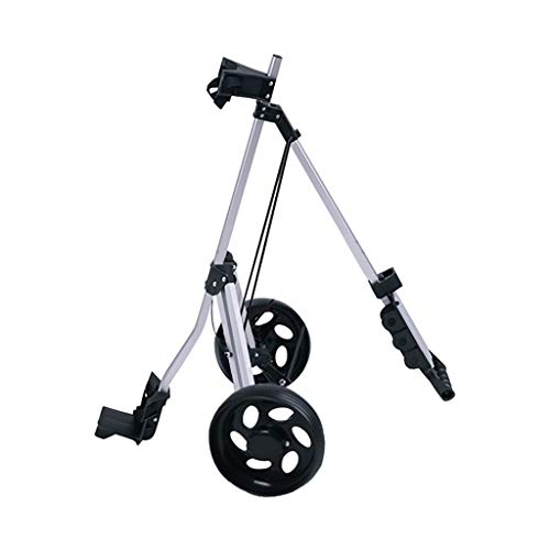 Haokanba 3 Wheel Push Pull Golf Cart – Foldable Hand Cart, Lightweight Golf Pull Trolley with Score Board,One Second to Open and Close,Black (Black)