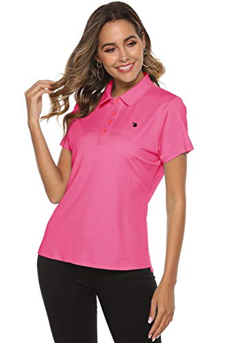 Rdruko Women’s Dry Fit Golf Shirts Moisture Wicking Short Sleeve Polo ...
