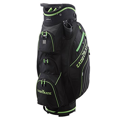 Caddymatic Golf Deluxe 14-Way Cart Bag Black/Green