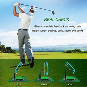 WINNERSPIRIT Real Swing 300, Golf Swing Training Aid, True Impact, The Path to Confirm, Height Adjustable, Sturdy Construction, Swing Trainer, Portable